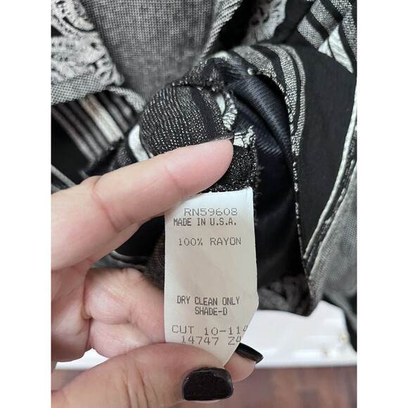 Vintage 90s Women Componix Marsha Brander Sz 8 Black Gray Avant Garde Artsy - Picture 7 of 8